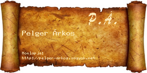 Pelger Árkos névjegykártya